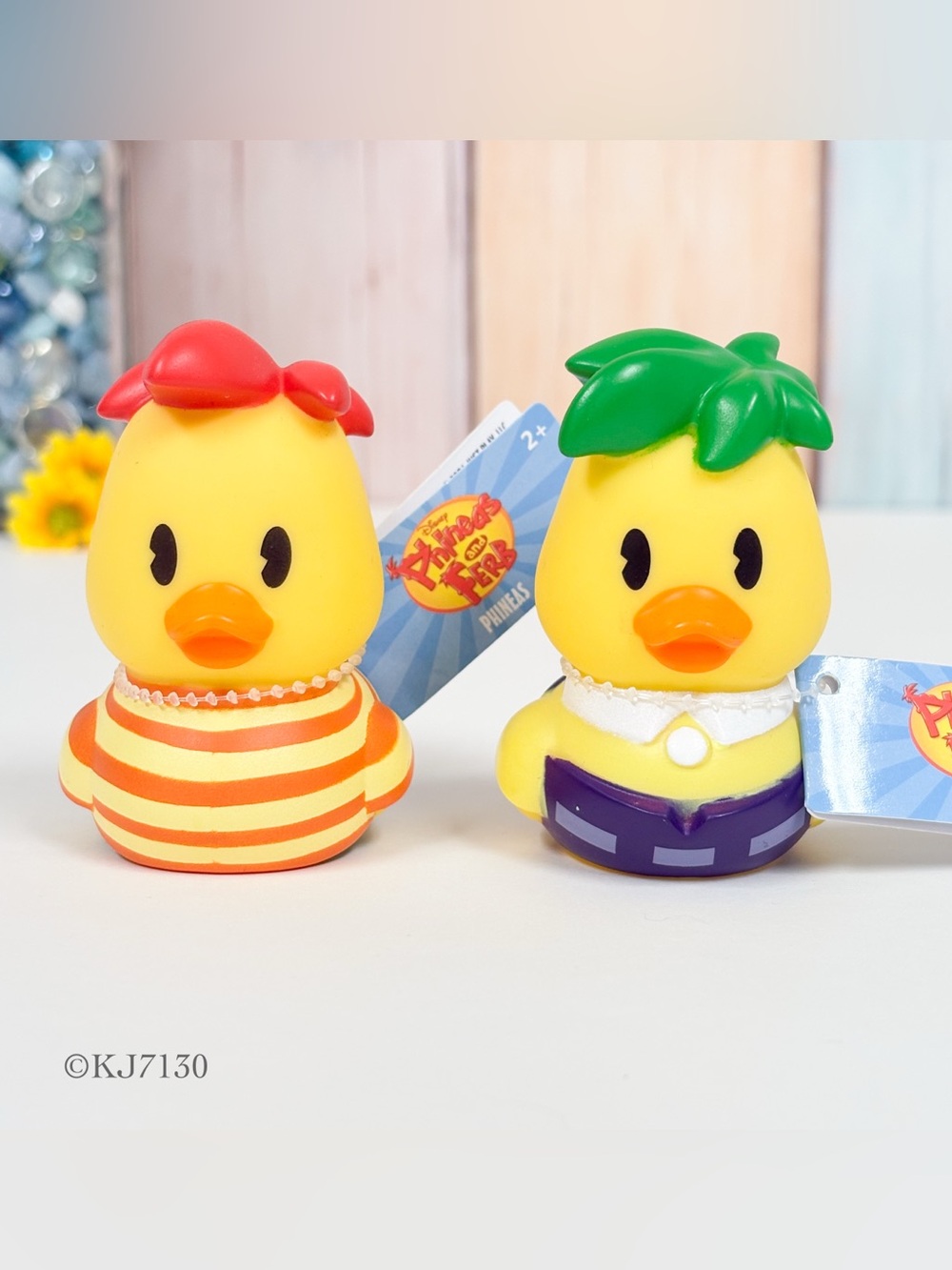 Duckalooz Disney 2.75” Phineas And Ferb Rubber Duck Duckie Set NWT Nickelodeon